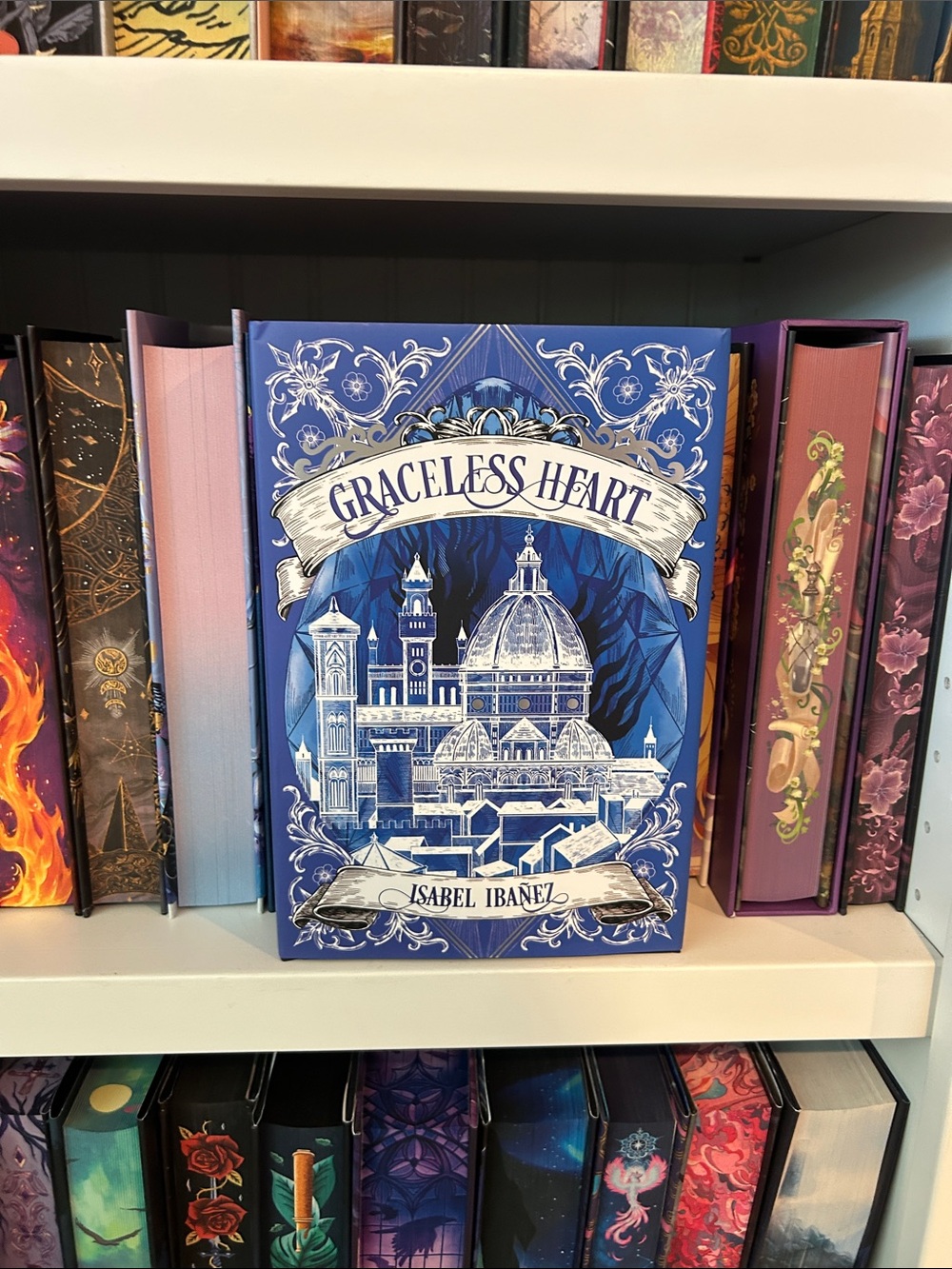 Graceless Heart Decorative Hardcover Book - Blue